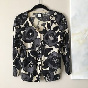 J.Crew Floral Wool Cardigan